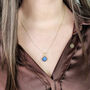 Blue Topaz December Birthstone Charm Necklace, thumbnail 3 of 6