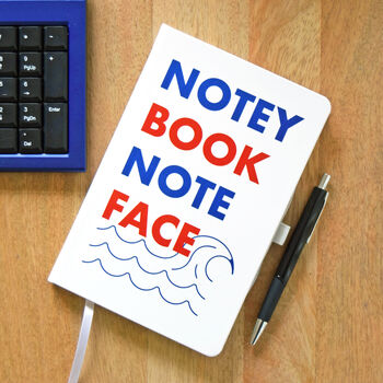 'Notey Book Note Face' Funny Hardback Notebook, 2 of 9