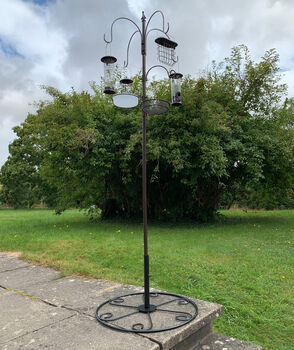 Bird Feeding Station With Five Feeders And Patio Stand, 5 of 10