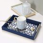 Elegant Decorative Tray With Polished Metal Handles, thumbnail 5 of 7