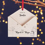 Illustrated Wooden Envelope Personalised Christmas Tree Decoration, thumbnail 4 of 5