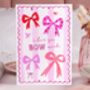 Cute Valentine Card With Ribbon Bow Pun For Girlfriend Or Wife, thumbnail 2 of 4
