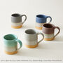 Fair Trade Part Glazed Three Tone Ombre Stoneware Mug, thumbnail 1 of 11