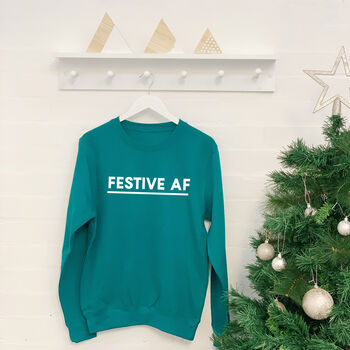 Festive Af Alternative Christmas Sweatshirt, 6 of 6