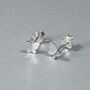 Dainty Butterfly Stud Earrings, thumbnail 3 of 5