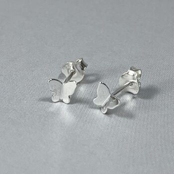 Dainty Butterfly Stud Earrings, 3 of 5