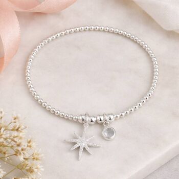 60th Birthday Star Charm Stretch Bracelet, 2 of 5