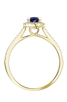 Rosalind Created Sapphire And Lab Grown Diamond Ring, 7 of 11