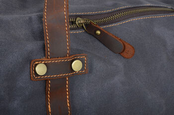 Classic Vintage Look Waxed Canvas Duffle Bag, 12 of 12