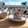 Large Cup And Saucer In Ditsy Pink Summertime Chintz Design, thumbnail 10 of 12