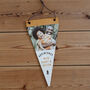 Personalised Adventures Wooden Pennant Flag With Photo, thumbnail 2 of 3