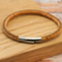 Personalised Cork Bracelet – Natural Portuguese Cord With Hidden Engraved Steel Clasp, thumbnail 4 of 9