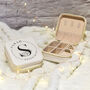 Bridesmaid Proposal Floral Initial Travel Jewellery Box, thumbnail 1 of 5