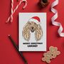 Personalised Afghan Hound Christmas Card For Dog Owner, thumbnail 1 of 12