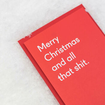 'Merry Christmas And All That Shit' Christmas Card, 3 of 6
