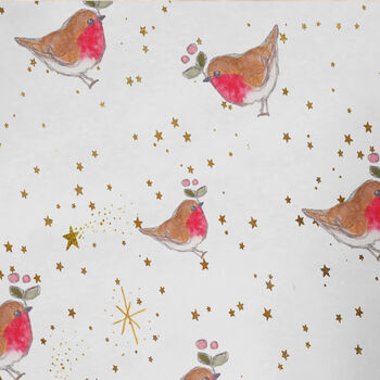 Robins Close By Gift Wrapping Paper Roll Or Folded, 3 of 3