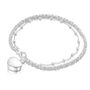 Rope Chain Heart Urn Ashes Bracelet Sterling Silver, thumbnail 1 of 7