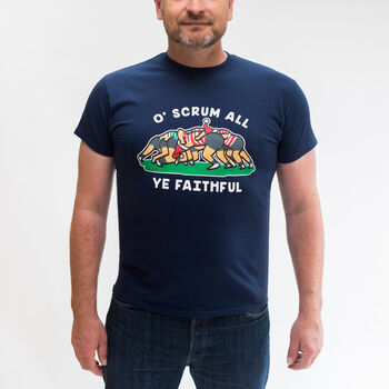 Funny Rugby Mens Christmas T Shirt, 3 of 5