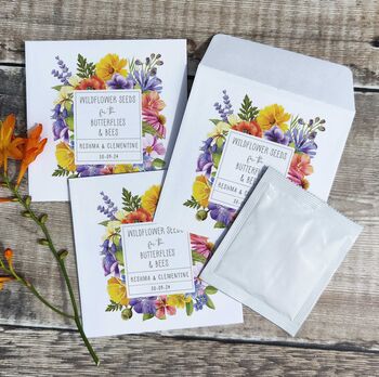 10 Wildflower Seed Packet Favours Colourful Label, 3 of 6