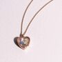 Floating Heart Memory Locket 18 K Rose Gold Plate, thumbnail 5 of 9