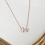 Rose Gold Butterfly Necklace, thumbnail 1 of 4