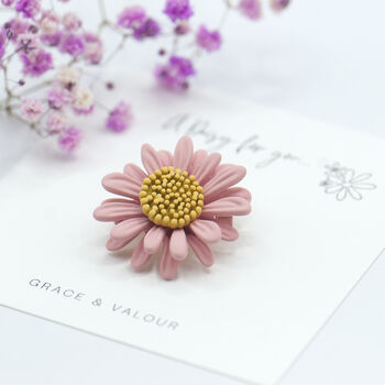 Colourful Daisy Brooch On A Bespoke Giftcard, 2 of 12