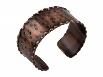 Handmade Wide Hammered Copper Cuff, 5 of 8