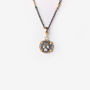 Janus Silver Coin Clip On Pendant, 4 of 6