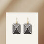 Black And White Geometric Earrings, thumbnail 3 of 5