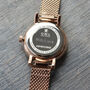 Small Ladies Brogue Strap Personalised Watch, thumbnail 4 of 6