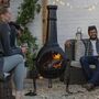 Steel Chiminea With Grill With A Choice Of Three Sizes, thumbnail 3 of 6