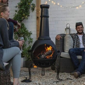 Steel Chiminea With Grill With A Choice Of Three Sizes, 3 of 6