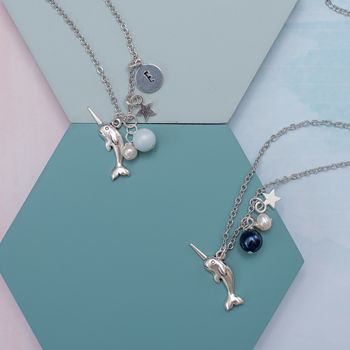 Personalised Narwhal Charm Necklace, 4 of 6