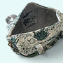 Large Weekend Duffle Bag | Teal Block Print Floral, thumbnail 4 of 7