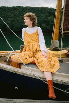 Zennor Midi Dress Sunflower Dabu, 3 of 4