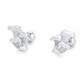 Sterling Silver Chanterelle Mushroom 18 G Screw Back Stud Earrings With Ball Backs, thumbnail 7 of 12