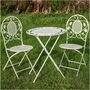 Vintage Cream Bistro Table And Chairs Set, thumbnail 2 of 6