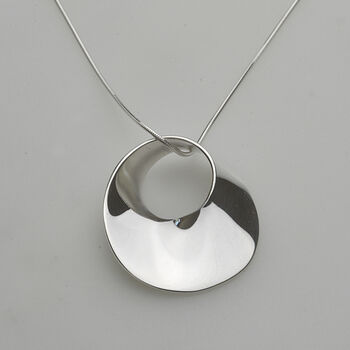 Scandinavian Style Sculptural Sterling Silver Necklace, 2 of 3