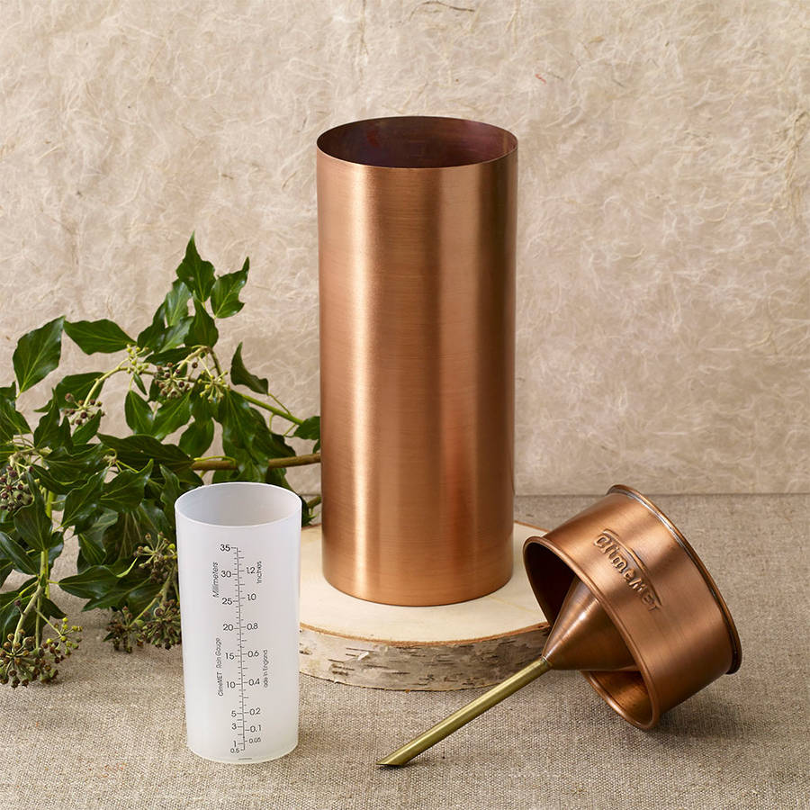 traditional copper rain gauge by climemet | notonthehighstreet.com