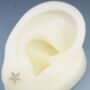 Sterling Silver Alexandrite Cz Flower Barbell Earrings, thumbnail 4 of 12