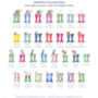 Personalised Welly Boot Family Tea Towel, thumbnail 8 of 11