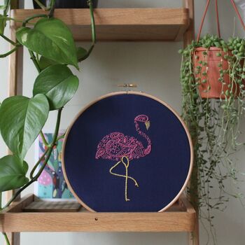Flamingo Embroidery Kit, 4 of 6