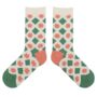 Flower Argyle Print Socks, thumbnail 4 of 4