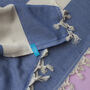 Herringbone Soft Cotton Blanket, Personalised Gift, thumbnail 7 of 12