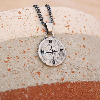 Men's Personalised Compass Disc Necklace, 5 of 10