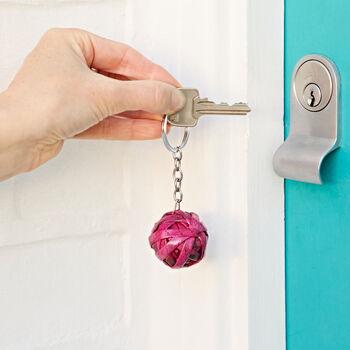 Colourful Recycled Newspaper Ball Keyring, 7 of 12