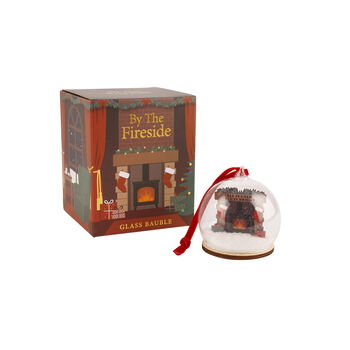 Fireplace Glass Bauble | 'All Is Calm, All Is Bright' | Christmas Tree Decoration | Glass Ornament | Christmas Eve Box| Festive | Gift Boxed, 2 of 4