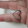 Personalised Hand Stamped Open Heart Necklace, thumbnail 6 of 10