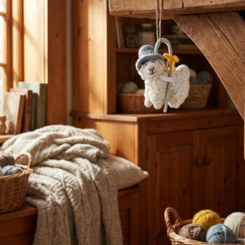 Handmade Felt Little Bo Sheep Decoration, 4 of 4