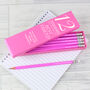 Personalised 12 Reasons Pink Gift Boxed Pencils, thumbnail 3 of 5